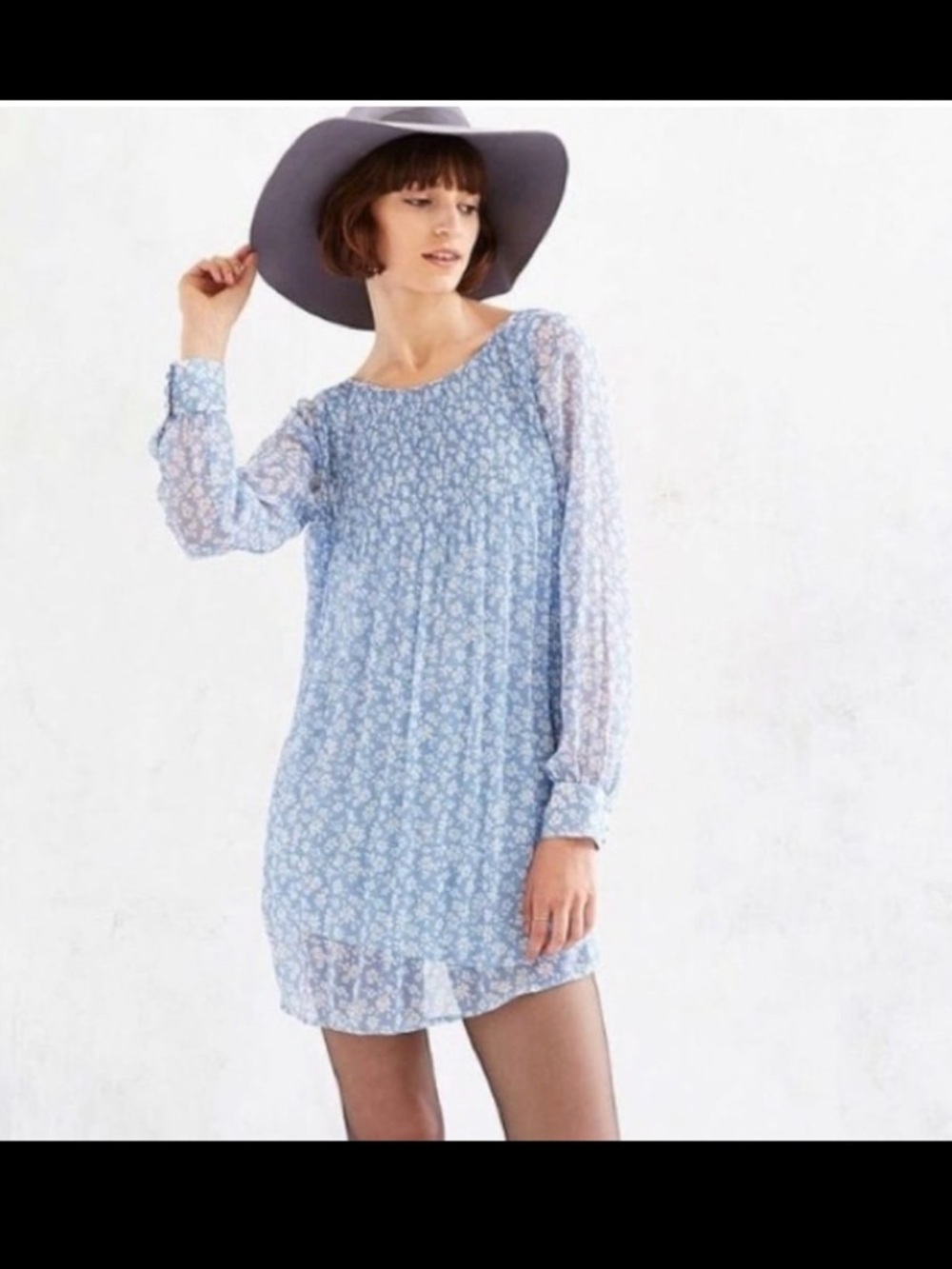 Kimchi Blue urban outfitters boho floral mini dress small vintage coquette vibes